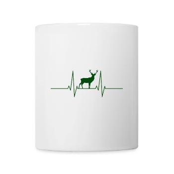 Battement de cœur de cerf Fréquence cardiaque Heartline - Mug blanc - blanc - Devant