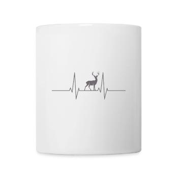 Battement de cœur de cerf Fréquence cardiaque Heartline - Mug blanc - blanc - Devant