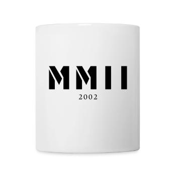 Chiffres romains année de naissance Fabriqué en 2002 - Mug blanc - blanc - Devant