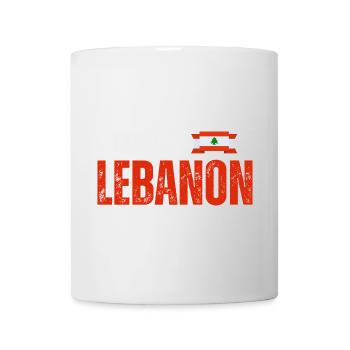 Hergestellt im Libanon, libanesischer Stolz - Tasse - Weiß - Vorne