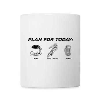 Cyclist and Beer Mug Silhouette - Mug - white - Front