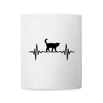Katzen Pulsschlag - Tasse - Weiß - Vorne