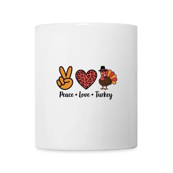 Thanksgiving Paix Amour Turquie - Mug blanc - blanc - Devant