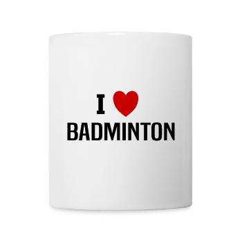 I love badminton - Mug - white - Front