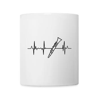 Klarinettist Herzschlag - Tasse - Weiß - Vorne