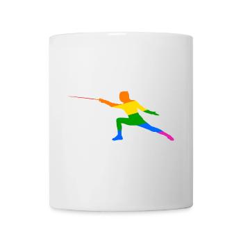 Regenbogen Fechten - Tasse - Weiß - Vorne
