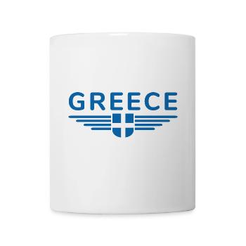 Ich liebe Griechenland Fan, Design T-Shirt Outfit - Tasse - Weiß - Vorne