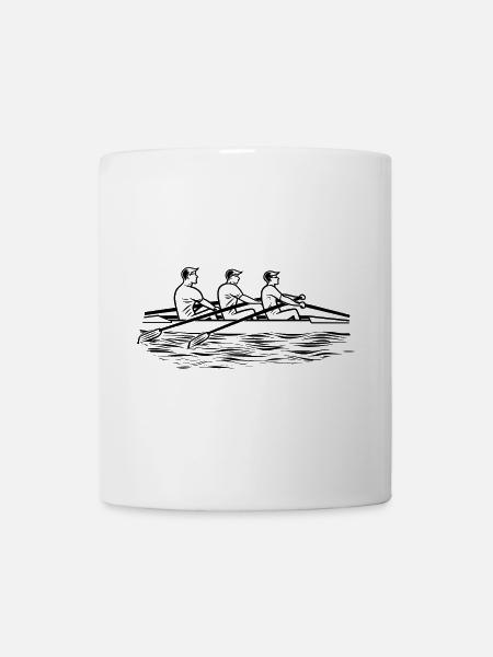 Dessin de l’équipe d’aviron - Mug blanc - blanc