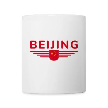 Beijing China Fan Design T-Shirt Outfit - Mug - white - Front