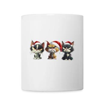 Grim Christmas Cats Trio Presents - Mug - white - Front