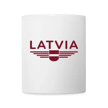 Lettland T-Shirt – Stolz und Tradition - Tasse - Weiß - Vorne