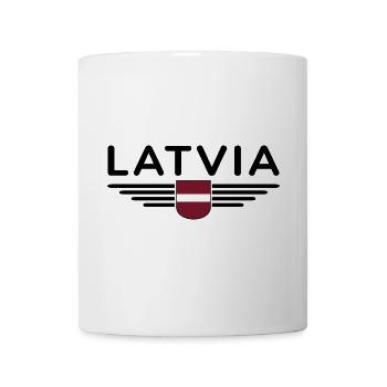 Lettland T-Shirt – Stolz und Tradition - Tasse - Weiß - Vorne