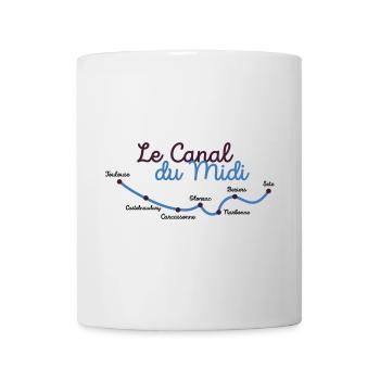 Canal du midi villes - Mug blanc - blanc - Devant