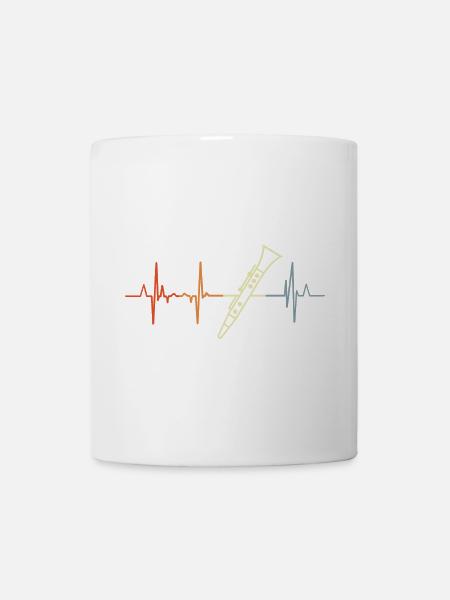 Ich liebe Klarinetten - Tasse - Weiß