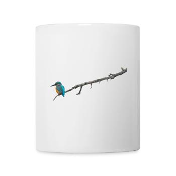 Eisvogel auf einem Ast - Tasse - Weiß - Vorne