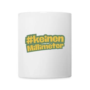 Aucun, pas un millimètre à droite vert - Mug blanc - blanc - Devant