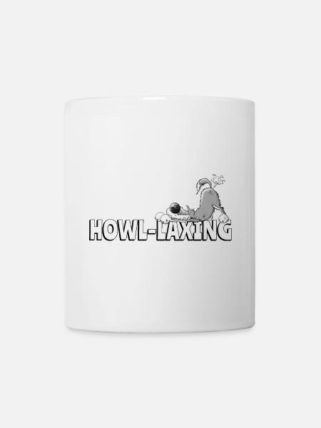 Wolf Pupst Spruch I Furzendes Wildtier Cartoon - Tasse - Weiß
