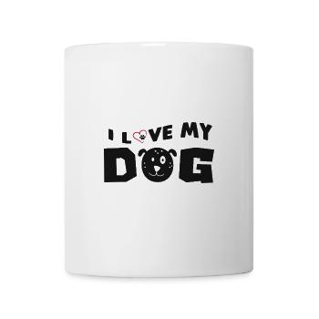 J’aime mon chien en disant que les chiens aiment - Mug blanc - blanc - Devant
