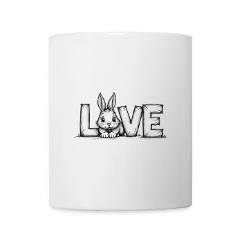 Cute bunny with LOVE – Perfect for Easter & Love - Mug - white - Front