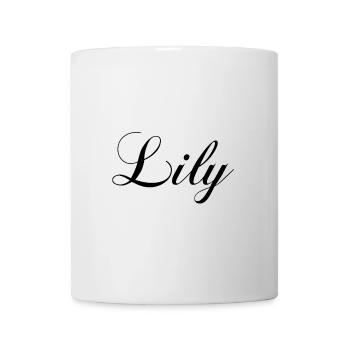 Lily - T-shirts, tasses et sacs avec ton nom dessus - Mug blanc - blanc - Devant