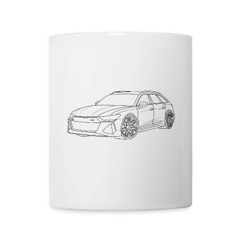 Auto Outline simpel - Tasse - Weiß - Vorne