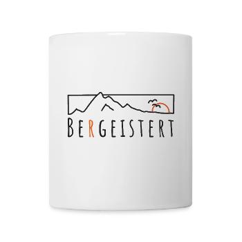 Bergeistert Berge Begeisterung Sonne Wandern Trail - Tasse - Weiß - Vorne