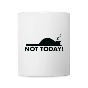 Non! Pas aujourd’hui - Drôle de chat disant de l’humour - Mug blanc - blanc - Devant
