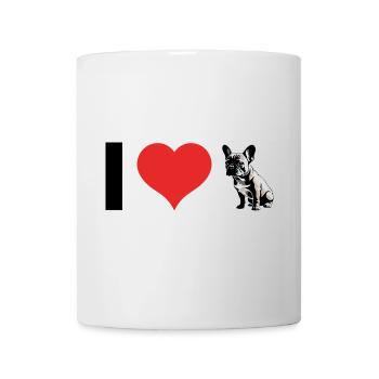 I love French Bulldog - Pet Design - Mug - white - Front