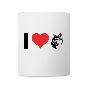 Husky mignon - Conception de chien de compagnie - Mug blanc - blanc - Devant