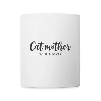 Cat Mother – Wein, Liebe & Katzenhumor - Tasse - Weiß - Vorne
