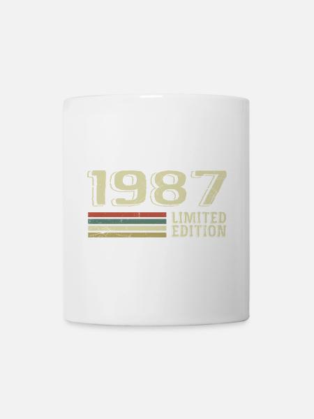 Born in 1987 Birthday 1987 Vintage 1987 - Mug - white
