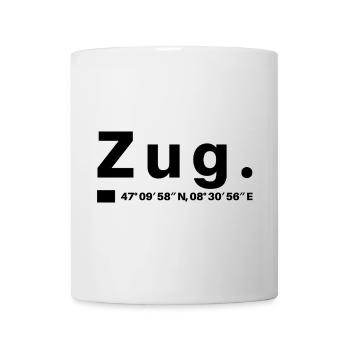 Zug Koordinaten Schweiz Zuger Zugerin - Tasse - Weiß - Vorne