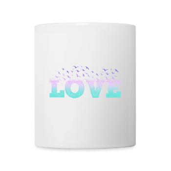 Love Love Heart Birds Romantic I Love You - Mug - white - Front