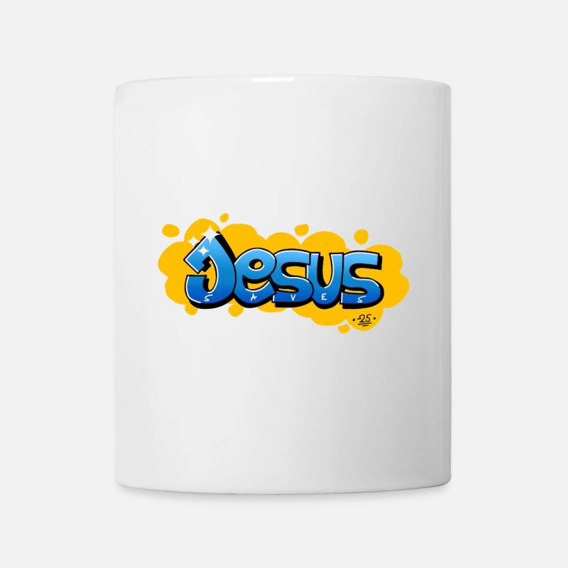 Jesus saves - Mug - white
