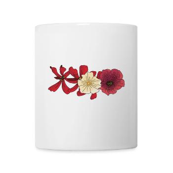 Vrille florale florale - Mug blanc - blanc - Devant