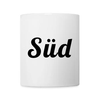 schwarz, weiss, blau - Alm Statement - Tasse - Weiß - Vorne