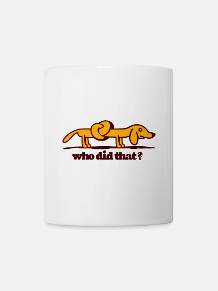 angry doggy - Tasse - Weiß