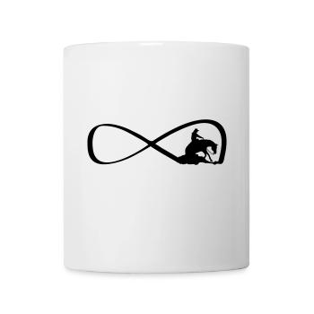 Unendlich Reining Western - Tasse - Weiß - Vorne