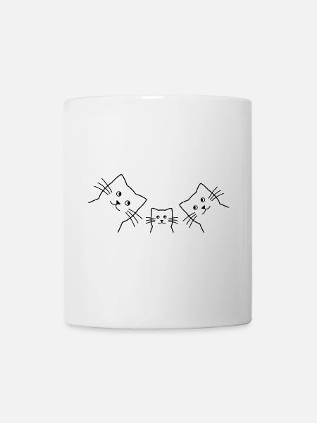 Cat family cats - Mug - white