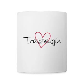 Trauzeugin Herz Junggesellenabschied - Tasse - Weiß - Vorne
