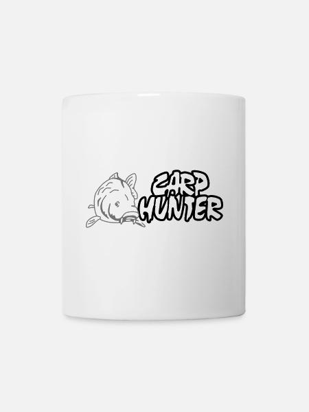 Carp Hunter, Karpfen, Jäger, Angler - Tasse - Weiß
