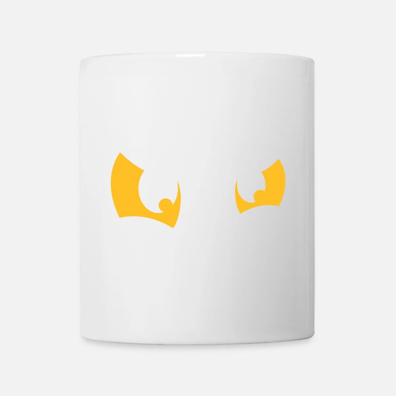 Zwei leuchtende Comic Augen - Tasse - Weiß