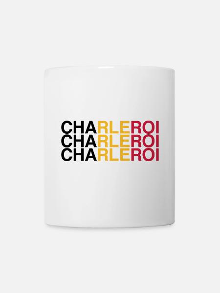 CHARLEROI Belgium Belgien Flagge - Tasse - Weiß
