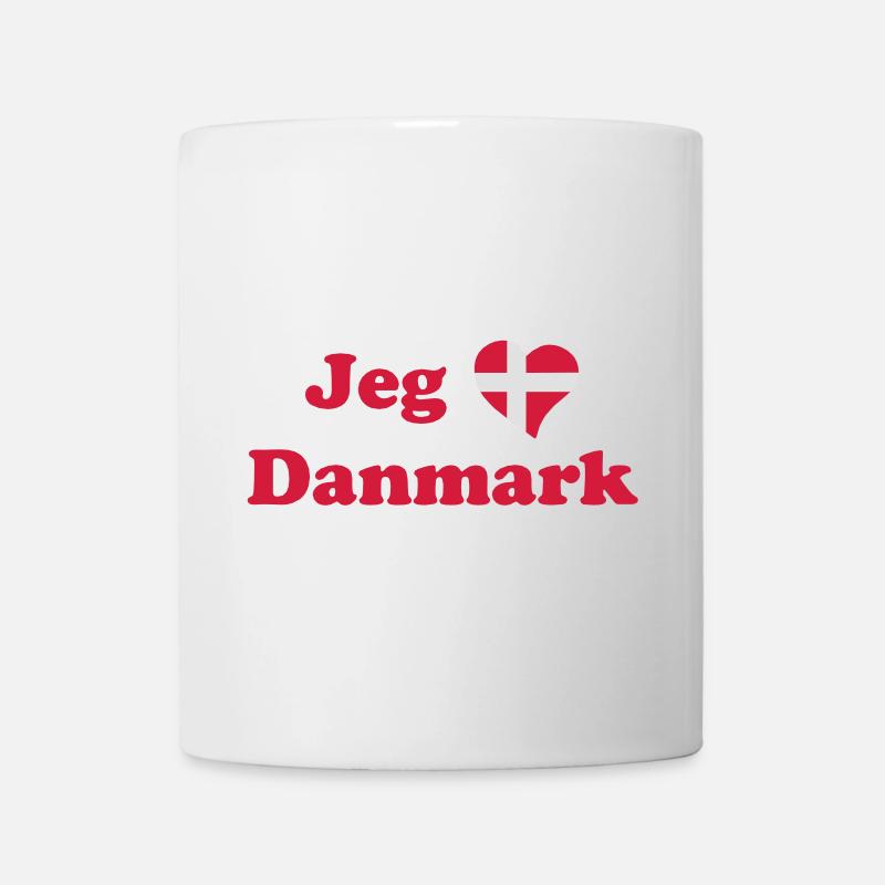 Jeg elsker Danmark - Ich liebe Dänemark - Tasse - Weiß