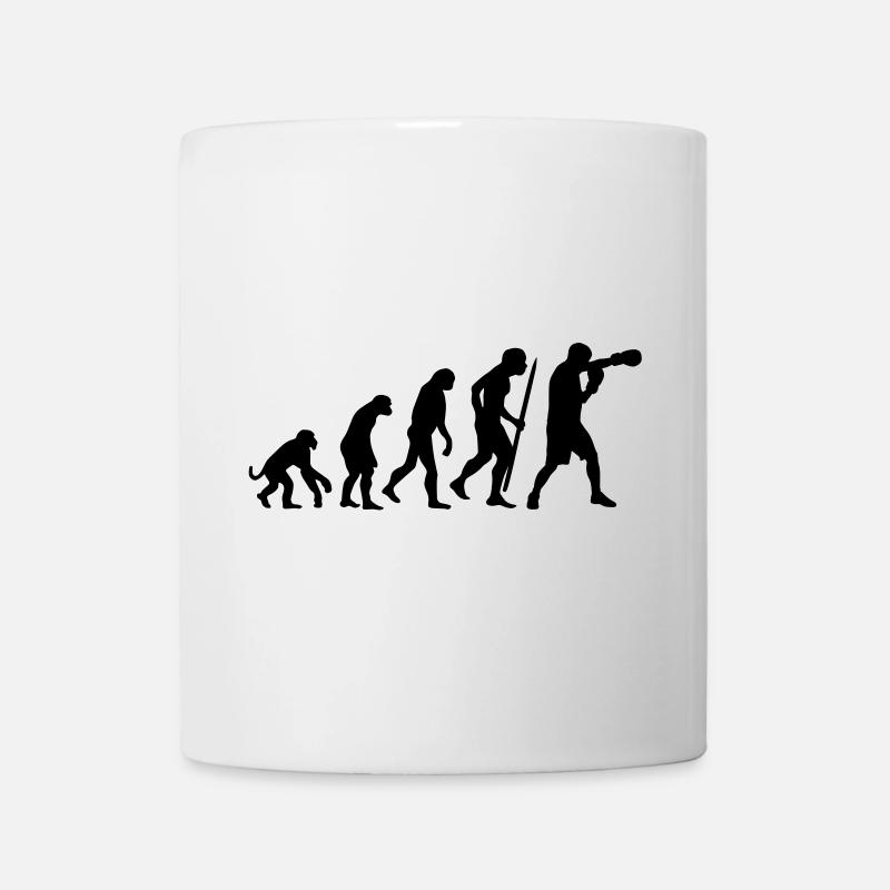 Evolution de la boxe - Mug blanc - blanc