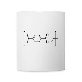 Molécule de polyéthylène téréphtalate (PET). - Mug blanc - blanc - Devant