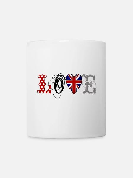 Love UK Black - Tasse - Weiß