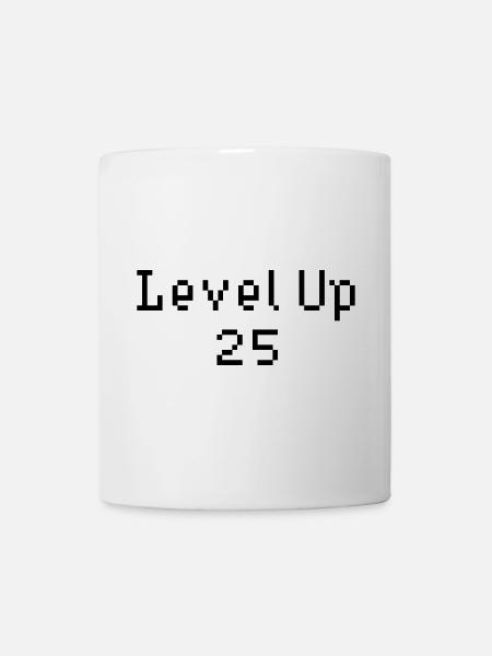 Level Up - 25th Birthday - Mug - white