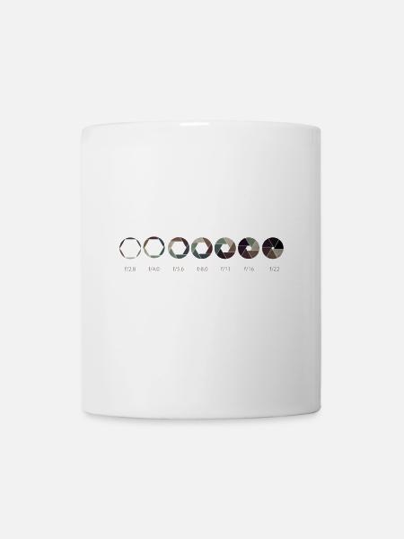 Blende Fotografie Objektiv Kamera - Tasse - Weiß
