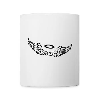 Small wings, angel wings with halo. - Mug - white - Front
